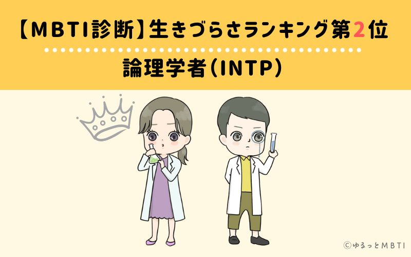 MBTI生きづらさランキング　第2位　論理学者（INTP）