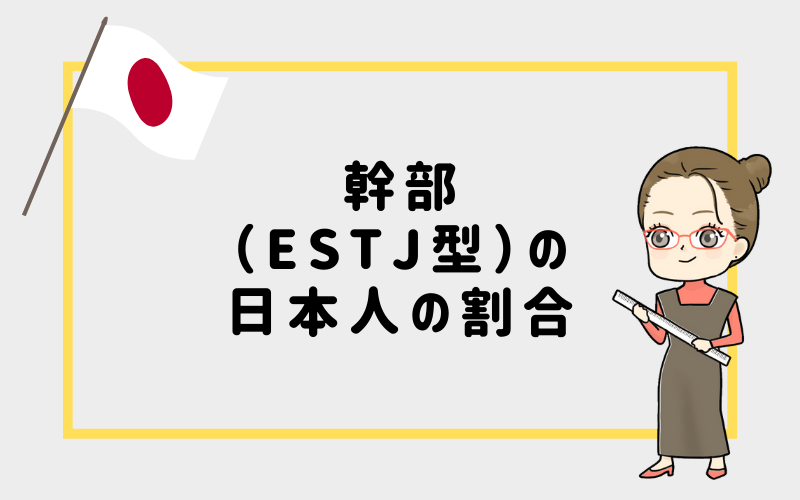 MBTI診断・幹部（ESTJ）の日本人の割合は