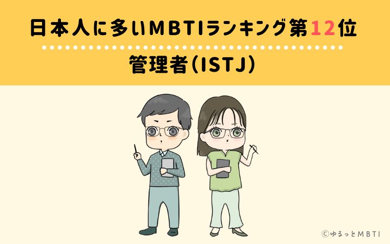 日本人に多いMBTIランキング12位　管理者（ISTJ）　3.57%