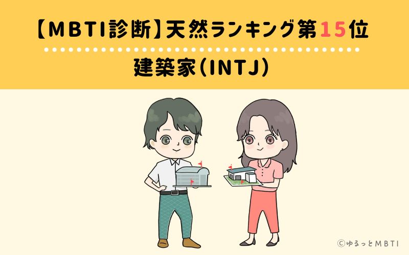 【MBTI診断】天然ランキング15位　建築家（INTJ）