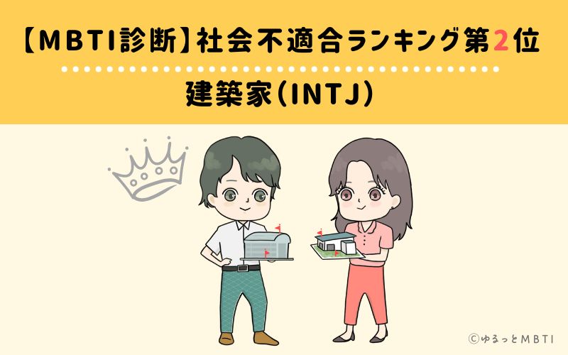 【MBTI診断】社会不適合ランキング2位　建築家（INTJ）