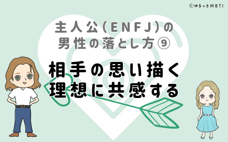 主人公（ENFJ）の男性の落とし方9　相手の思い描く理想に共感する