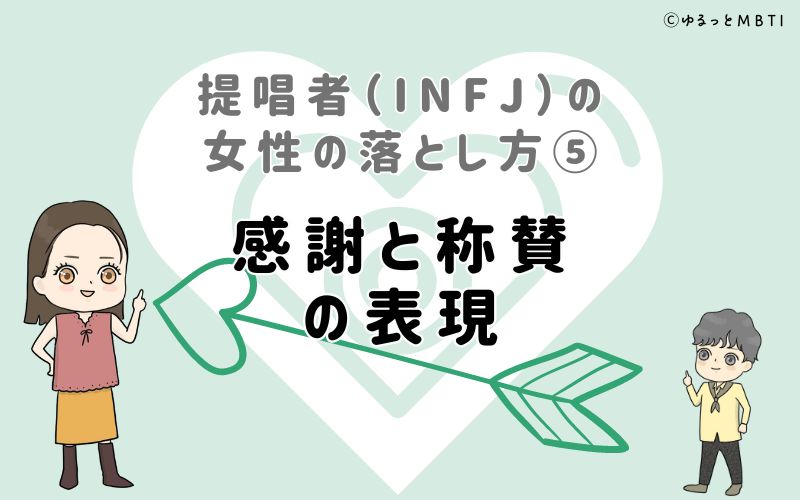 提唱者（INFJ）の女性の落とし方5　感謝と称賛の表現