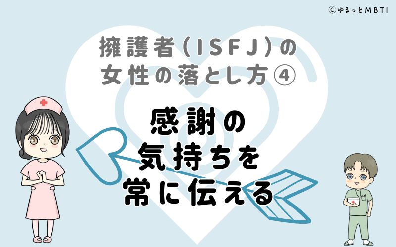 擁護者（ISFJ）の女性の落とし方4　感謝の気持ちを常に伝える