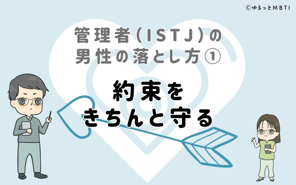 管理者（ISTJ）の男性の落とし方1　約束をきちんと守る