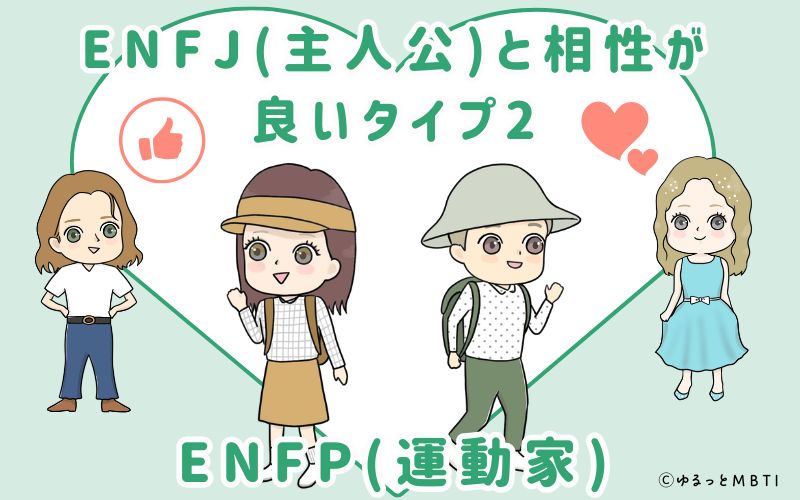 ENFJ(主人公)と相性が良いタイプ2　ENFP(運動家)