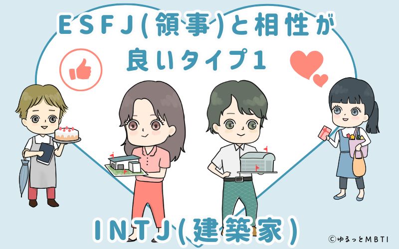 ESFJ(領事)と相性が良いタイプ1　INTJ(建築家)