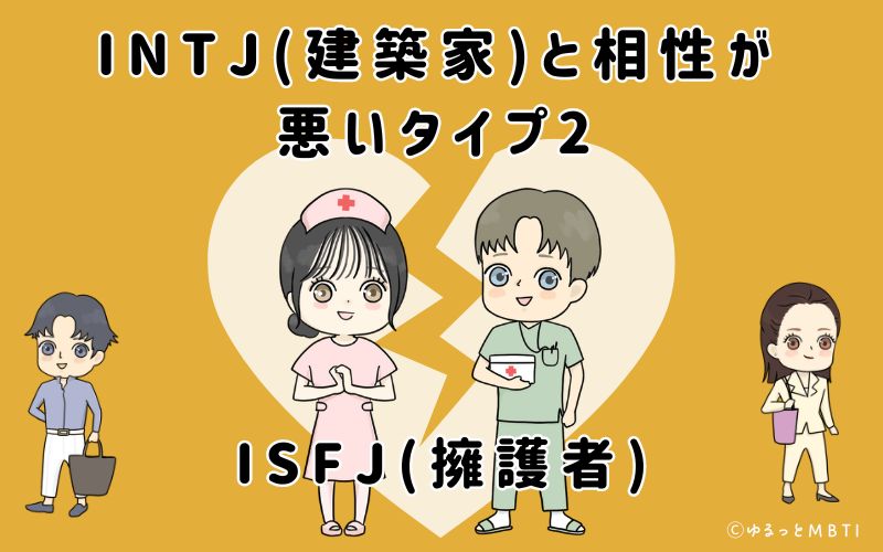 ESTP(起業家)と相性が悪いタイプ2　ISFJ(擁護者)