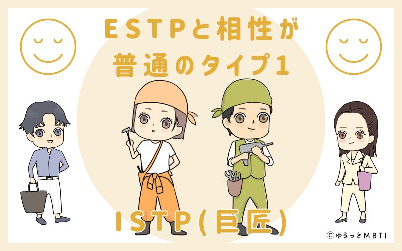 ESTPと相性が普通のタイプ1　ISTP(巨匠)