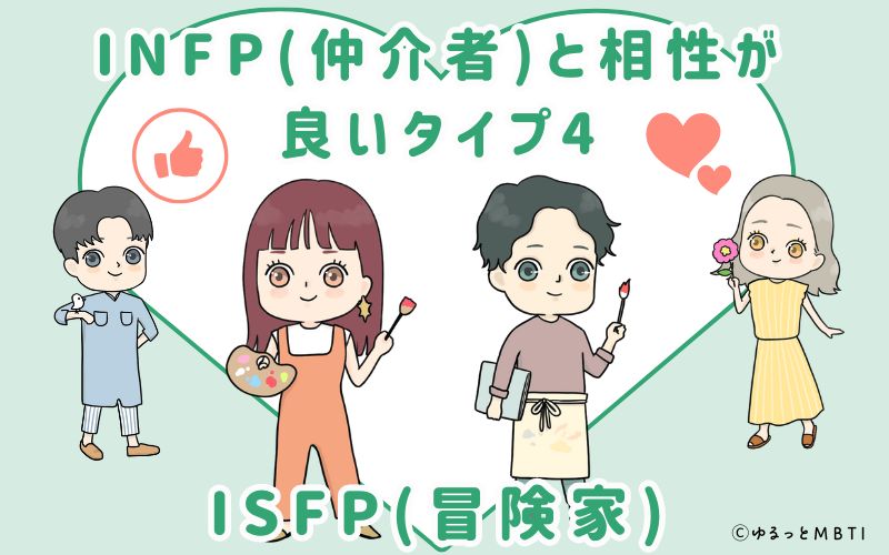 INFP(仲介者)と相性が良いタイプ4　ISFP(冒険家)