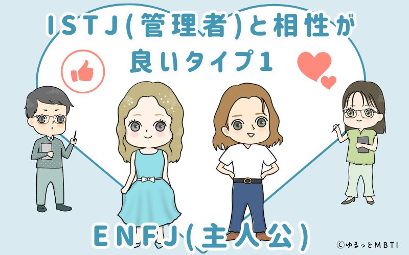 ISTJ(管理者)と相性が良いタイプ1　ENFJ(主人公)