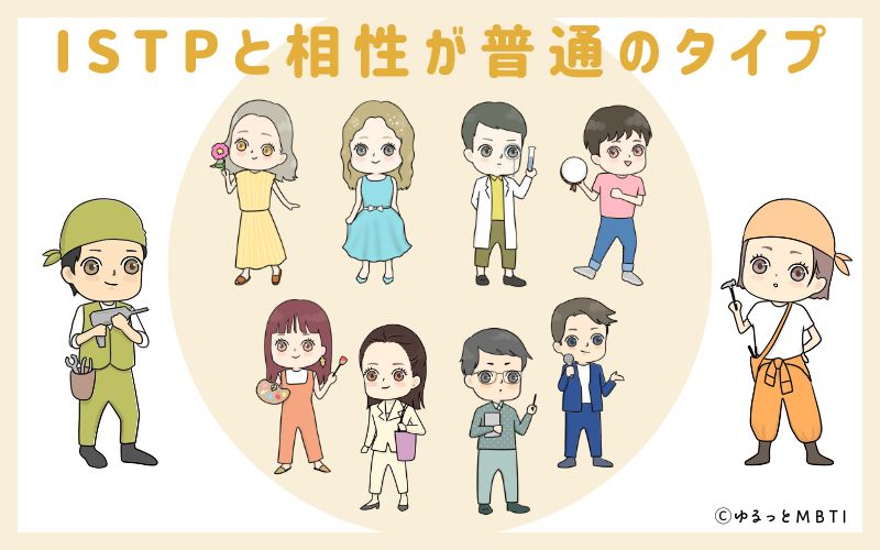 ISTP(巨匠)と相性が普通のタイプ