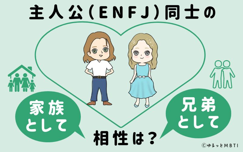 主人公（ENFJ）同士の家族や兄弟としての相性は