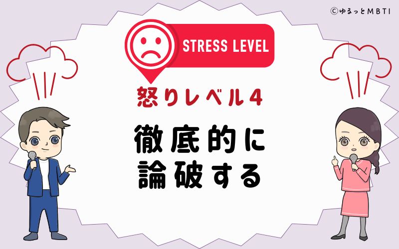 怒りレベル4　徹底的に論破する