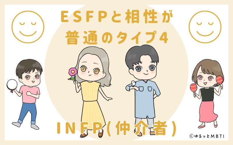 ESFPと相性が普通のタイプ4　INFP(仲介者)