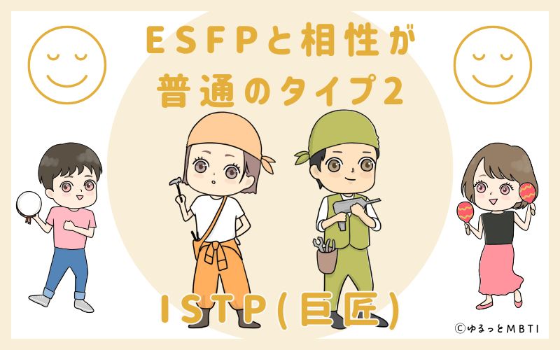 ESFPと相性が普通のタイプ2　ISTP(巨匠)