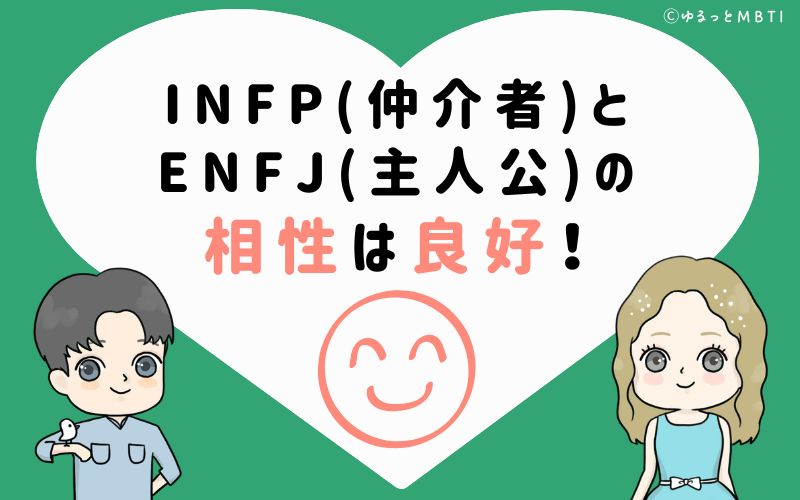 INFP(仲介者)とENFJ(主人公)の相性は非常に良好！