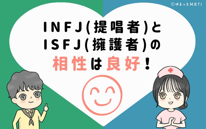 INFJ(提唱者)とISFJ(擁護者)の相性は良好！