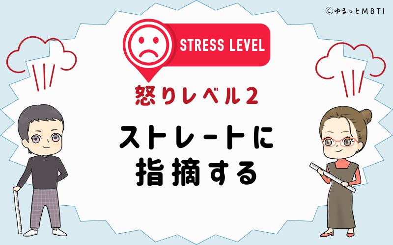 怒りレベル2　ストレートに指摘する