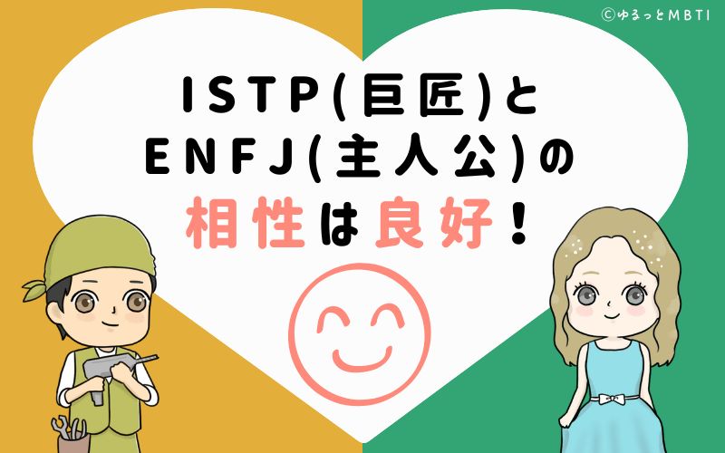 ISTP(巨匠)とENFJ(主人公)の相性は良好！