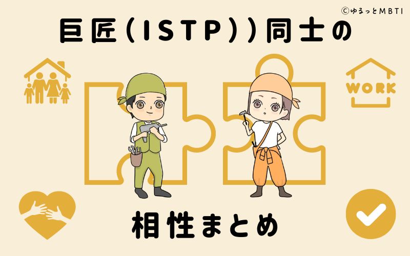 巨匠（ISTP）同士の相性まとめ