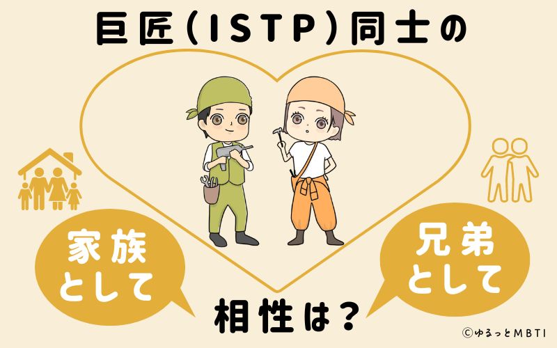 巨匠（ISTP）同士の家族や兄弟としての相性は