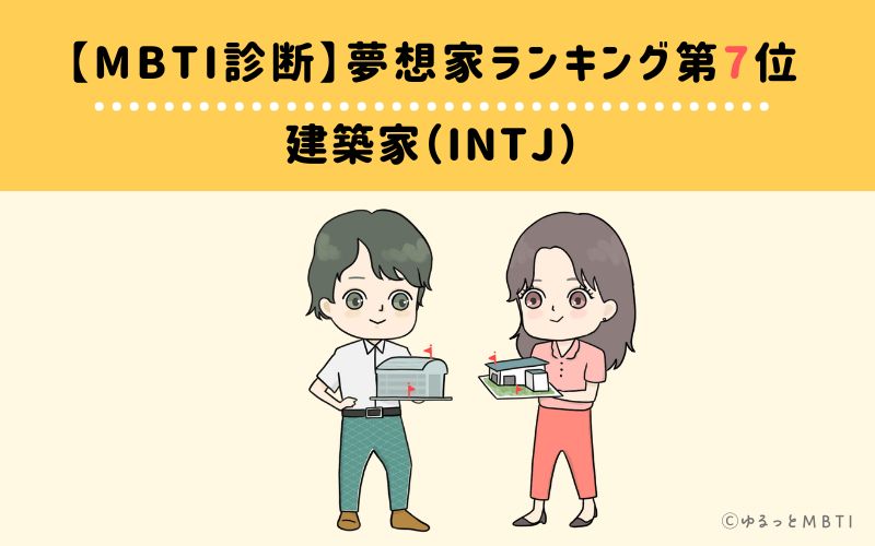 【MBTI診断】夢想家ランキング7位　建築家（INTJ）