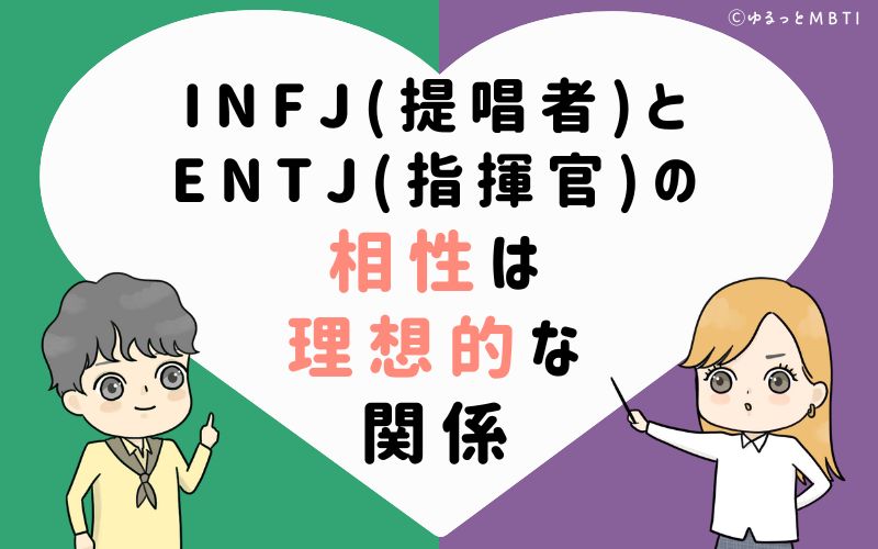 INFJ(提唱者)とENTJ(指揮官)の相性は、お互いを補い合う理想的な関係