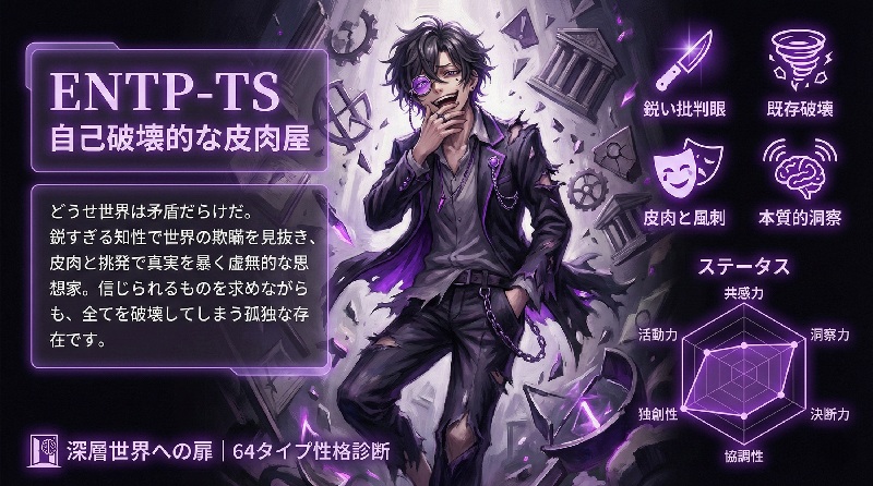 ENTP-TS 自己破壊的な皮肉屋