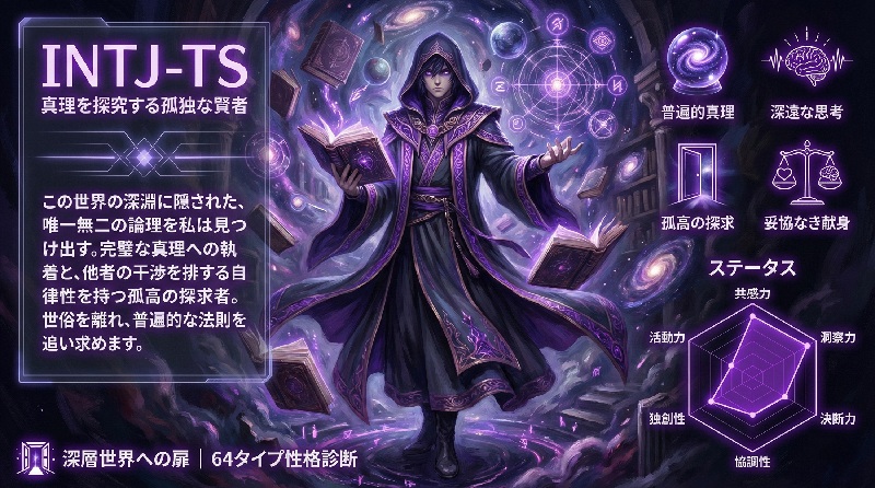 INTJ-TS 真理を探究する孤独な賢者