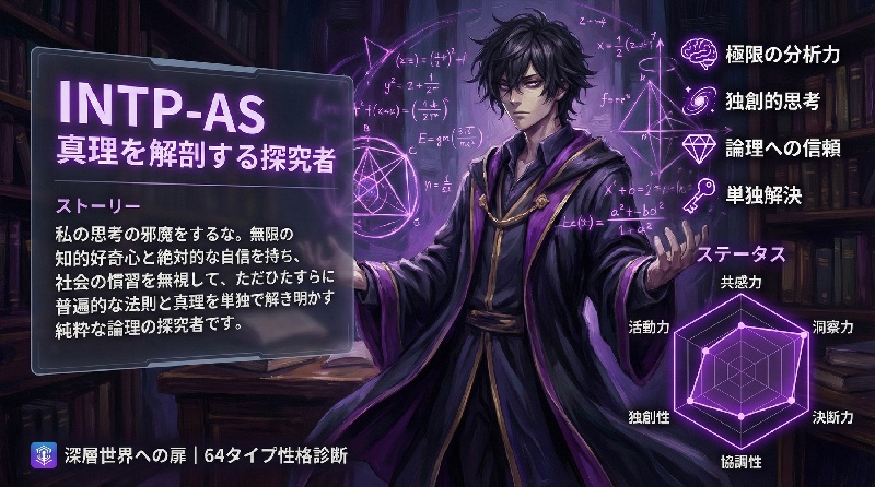 INTP-AS 真理を解剖する探究者