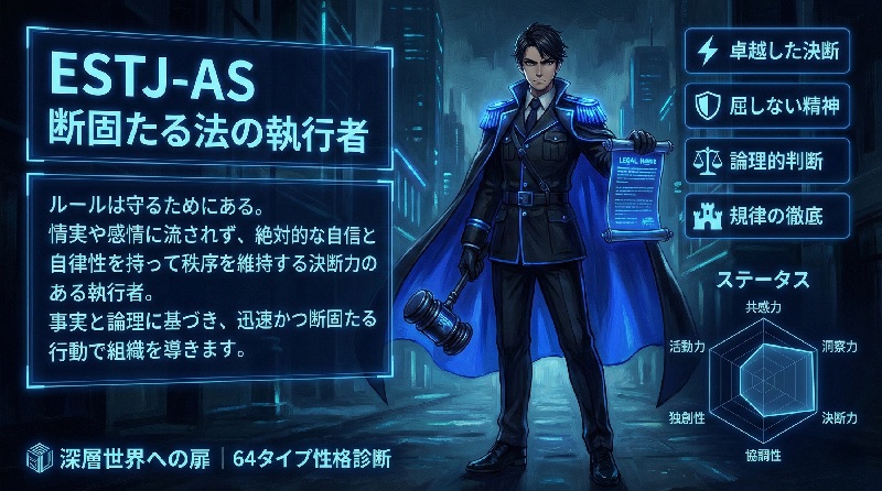 ESTJ-AS 断固たる法の執行者