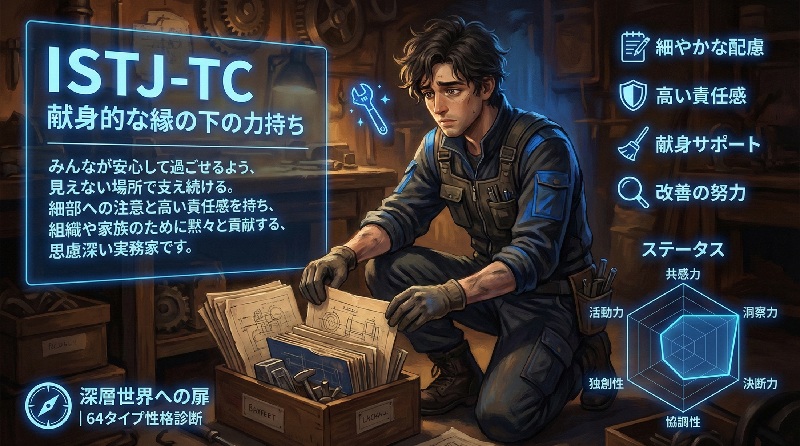 ISTJ-TC 献身的な縁の下の力持ち