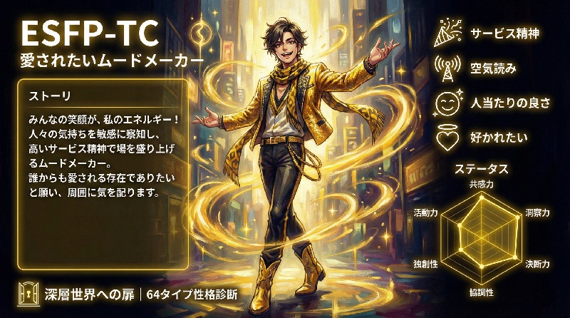ESFP-TC 愛されたいムードメーカー