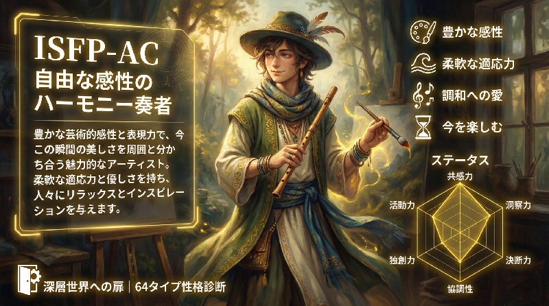 ISFP-AC 自由な感性のハーモニー奏者