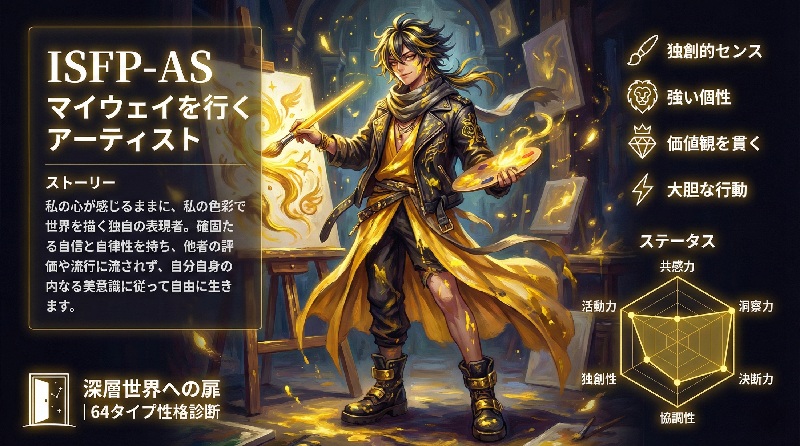 ISFP-AS マイウェイを行くアーティスト