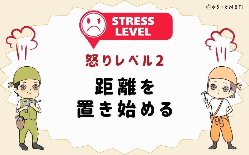 怒りレベル2：距離を置き始める