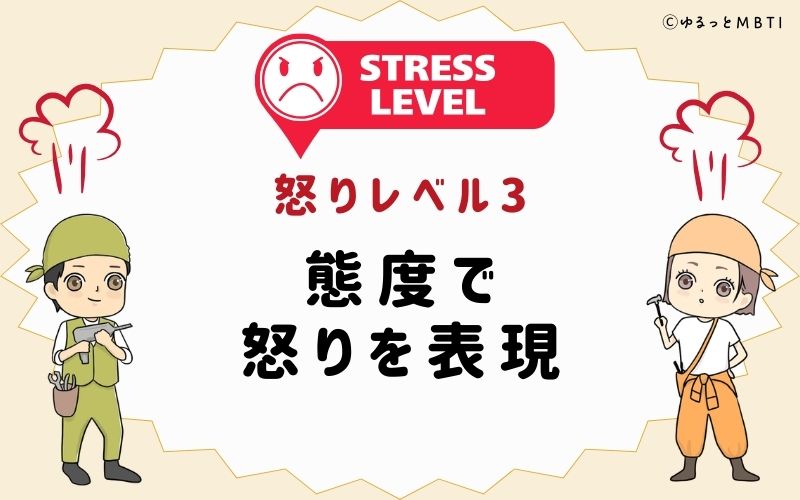 怒りレベル3：態度で怒りを表現