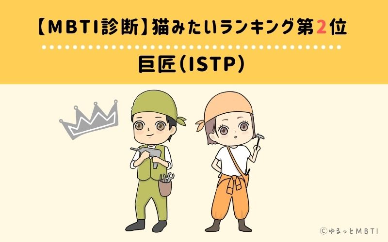 【MBTI診断】猫みたいランキング2位：ISTP（巨匠）